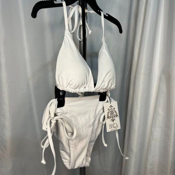 Becca White Bikini Set | Small Top / Medium Bottom NWT - Picture 7 of 16